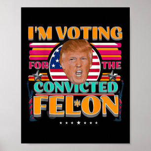 Donald Trump 2024 Amerikanische Wahlen Abstimmung Poster