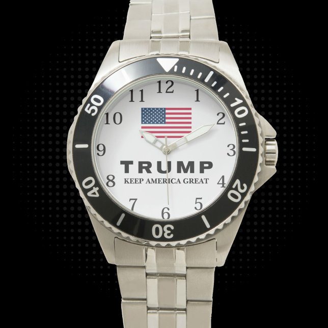 Donald Trump 2024 Behielt Amerika-Flagge Armbanduhr (Von Creator hochgeladen)