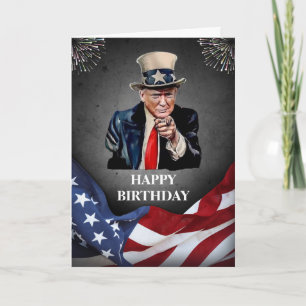 DONALD TRUMP 2024 CARTE D'ANNIVERSAIRE AMÉRICAINE