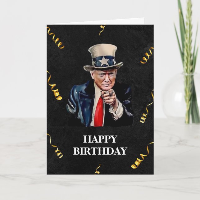 DONALD TRUMP 2024 CARTE D'ANNIVERSAIRE AMÉRICAINE (Devant)