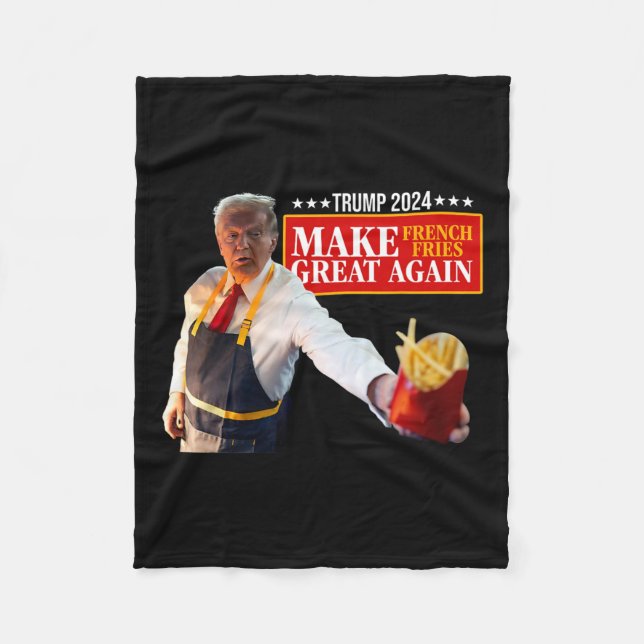 Donald Trump 2024 Französisch Fry - Make French Fr Fleecedecke (Vorderseite)