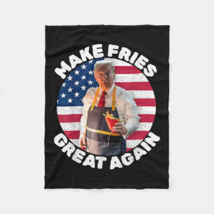 Donald Trump 2024 Französisch Fry - Make French Fr Fleecedecke