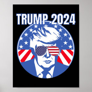 Donald Trump 2024 Für Präsident Konservativ Republ Poster