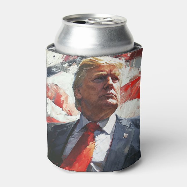 Donald Trump 2024 Heroic Oil Painting Style AI Dosenkühler (Kanne Vorderseite)