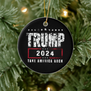 Donald Trump 2024 Holt Amerika zurück Wahl  Keramik Ornament