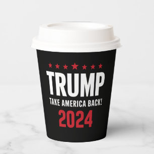 Donald Trump 2024 Holt Amerika zurück Wahl Pappbecher