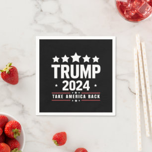 Donald Trump 2024 Holt Amerika zurück Wahl Serviette