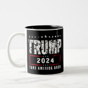 Donald Trump 2024 Holt Amerika zurück Wahl  Zweifarbige Tasse