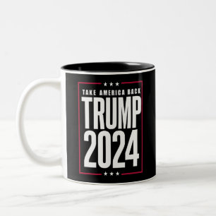 Donald Trump 2024 Holt Amerika zurück Wahl Zweifarbige Tasse
