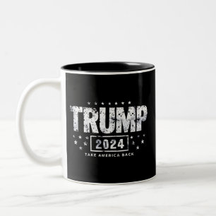 Donald Trump 2024 Holt Amerika zurück Wahl Zweifarbige Tasse