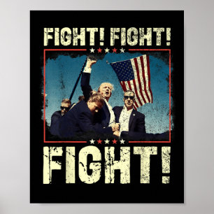 Donald Trump 2024 kämpft gegen Donald Trump Poster