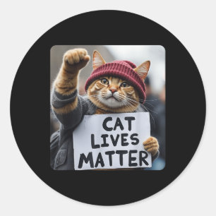 Donald Trump 2024 Katzen, Katze lebt Trump Runder Aufkleber