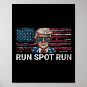 Donald Trump 2024 Lauf Fleck Lauf Lustiger Republi Poster