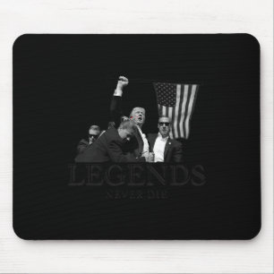 Donald Trump 2024 Legends Die nie Patriotic aus de Mousepad