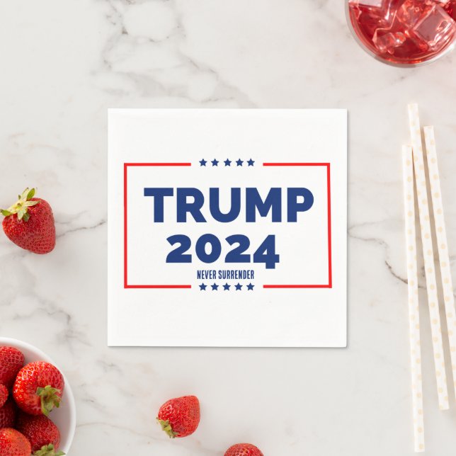 Donald Trump 2024 nie übergeben Serviette (Beispiel)