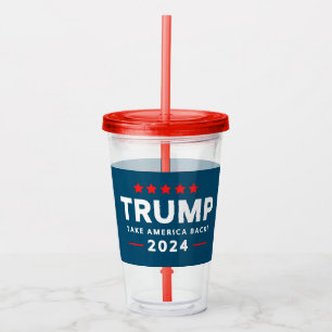 Donald Trump 2024 nimmt Amerika zurück Acryltrinkbecher