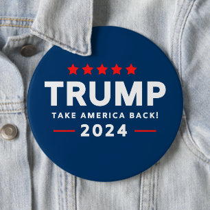 Donald Trump 2024 nimmt Amerika zurück Button