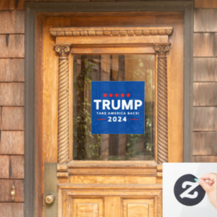 Donald Trump 2024 nimmt Amerika zurück Fensteraufkleber