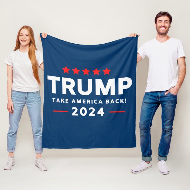 Donald Trump 2024 nimmt Amerika zurück Fleecedecke (Beispiel)