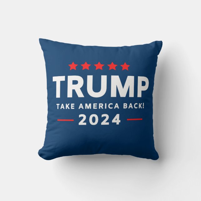 Donald Trump 2024 nimmt Amerika zurück Kissen (Vorderseite)