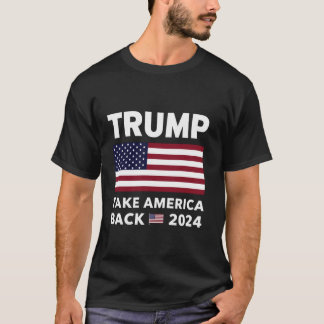 Donald Trump 2024 nimmt den Rücken Amerikas in den T-Shirt