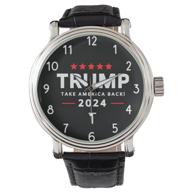 Donald Trump 2024 nimmt die Wahlen in Amerika zurü Armbanduhr (Vorderseite)