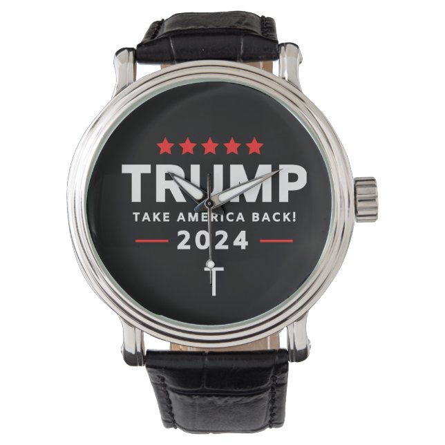 Donald Trump 2024 nimmt die Wahlen in Amerika zurü Armbanduhr (Vorderseite)
