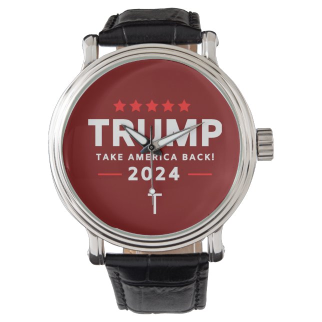 Donald Trump 2024 nimmt die Wahlen in Amerika zurü Armbanduhr (Vorderseite)
