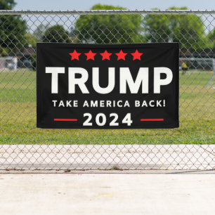 Donald Trump 2024 nimmt die Wahlen in Amerika zurü Banner