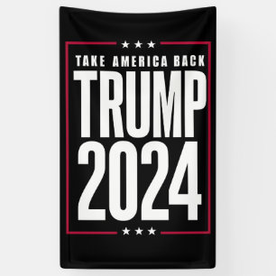 Donald Trump 2024 nimmt die Wahlen in Amerika zurü Banner