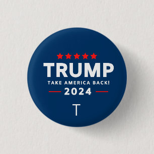Donald Trump 2024 nimmt die Wahlen in Amerika zurü Button