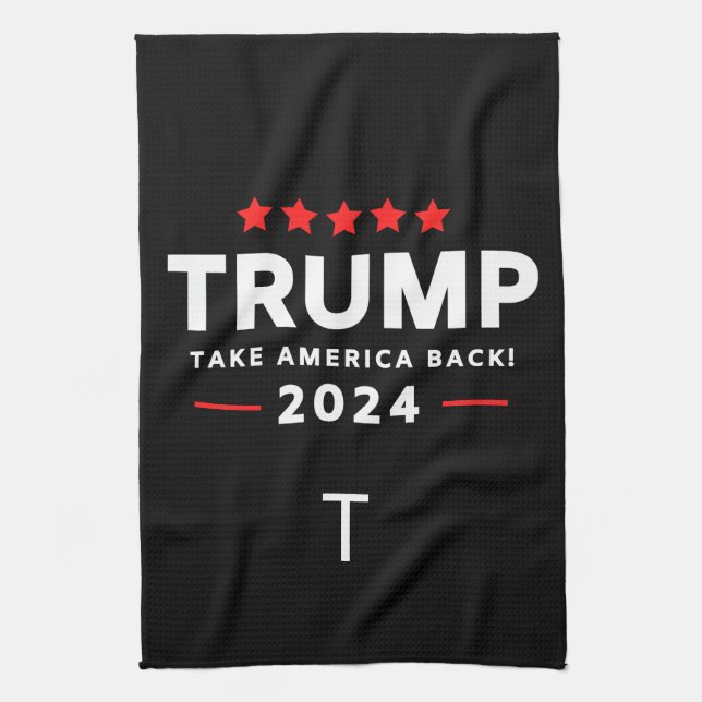 Donald Trump 2024 nimmt die Wahlen in Amerika zurü Geschirrtuch (Vertikal)