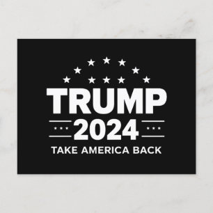 Donald Trump 2024 nimmt die Wahlen in Amerika zurü Postkarte
