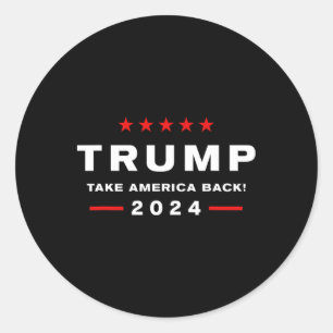 Donald Trump 2024 nimmt die Wahlen in Amerika zurü Runder Aufkleber