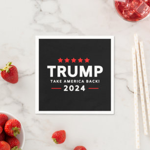 Donald Trump 2024 nimmt die Wahlen in Amerika zurü Serviette