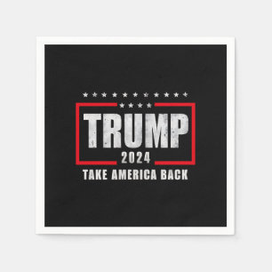 Donald Trump 2024 nimmt die Wahlen in Amerika zurü Serviette