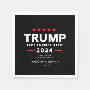 Donald Trump 2024 nimmt die Wahlen in Amerika zurü Serviette