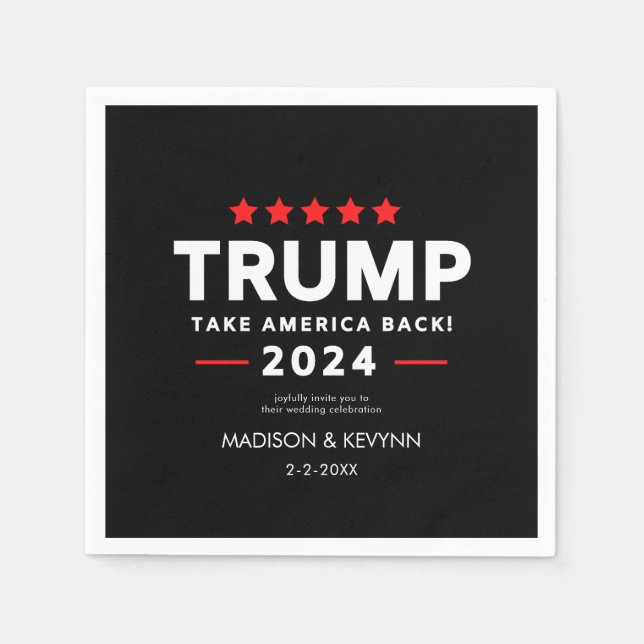 Donald Trump 2024 nimmt die Wahlen in Amerika zurü Serviette (Vorderseite)