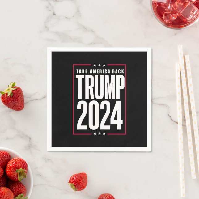 Donald Trump 2024 nimmt die Wahlen in Amerika zurü Serviette (Beispiel)