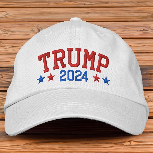 Donald Trump 2024 Patriotische Stars Bestickte Baseballkappe (Trump 2024 patriotic hat)