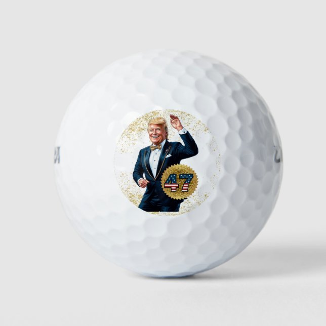 Donald Trump 2024 Präsident 47 Gewinner Golfball (Vorderseite)