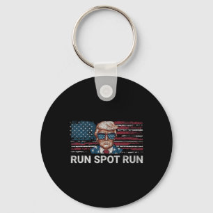 Donald Trump 2024 Run Spot Run Funny Republican Pa Schlüsselanhänger