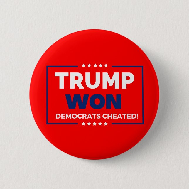 Donald Trump 2024 Trump Won Button (Vorderseite)