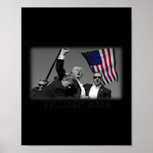 Donald Trump 2024 Versagte Attempt Usa Patriotic T Poster