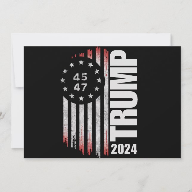 Donald Trump 2024 Wahl Abstimmung 45 47 Amerikaner Einladung (Vorderseite)
