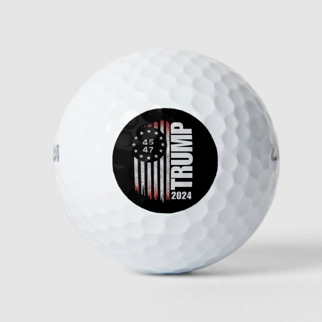 Donald Trump 2024 Wahl Abstimmung 45 47 Amerikaner Golfball (Vorderseite)