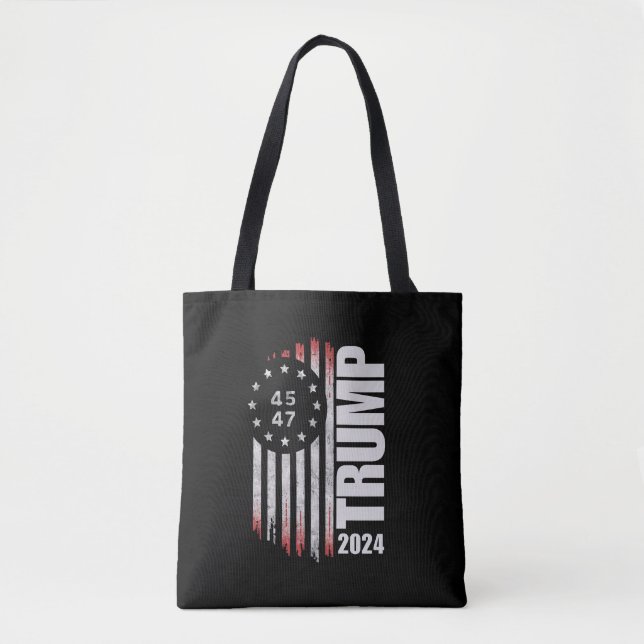 Donald Trump 2024 Wahl Abstimmung 45 47 Amerikaner Tasche (Vorderseite)