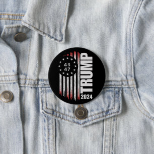 Donald Trump 2024 Wahlstimme 45 47 Amerikanisch  Button