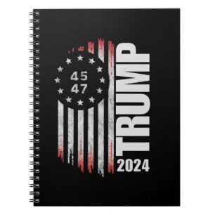 Donald Trump 2024 Wahlstimme 45 47 Amerikanisch  Notizblock