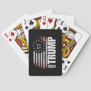 Donald Trump 2024 Wahlstimme 45 47 Amerikanisch  Spielkarten